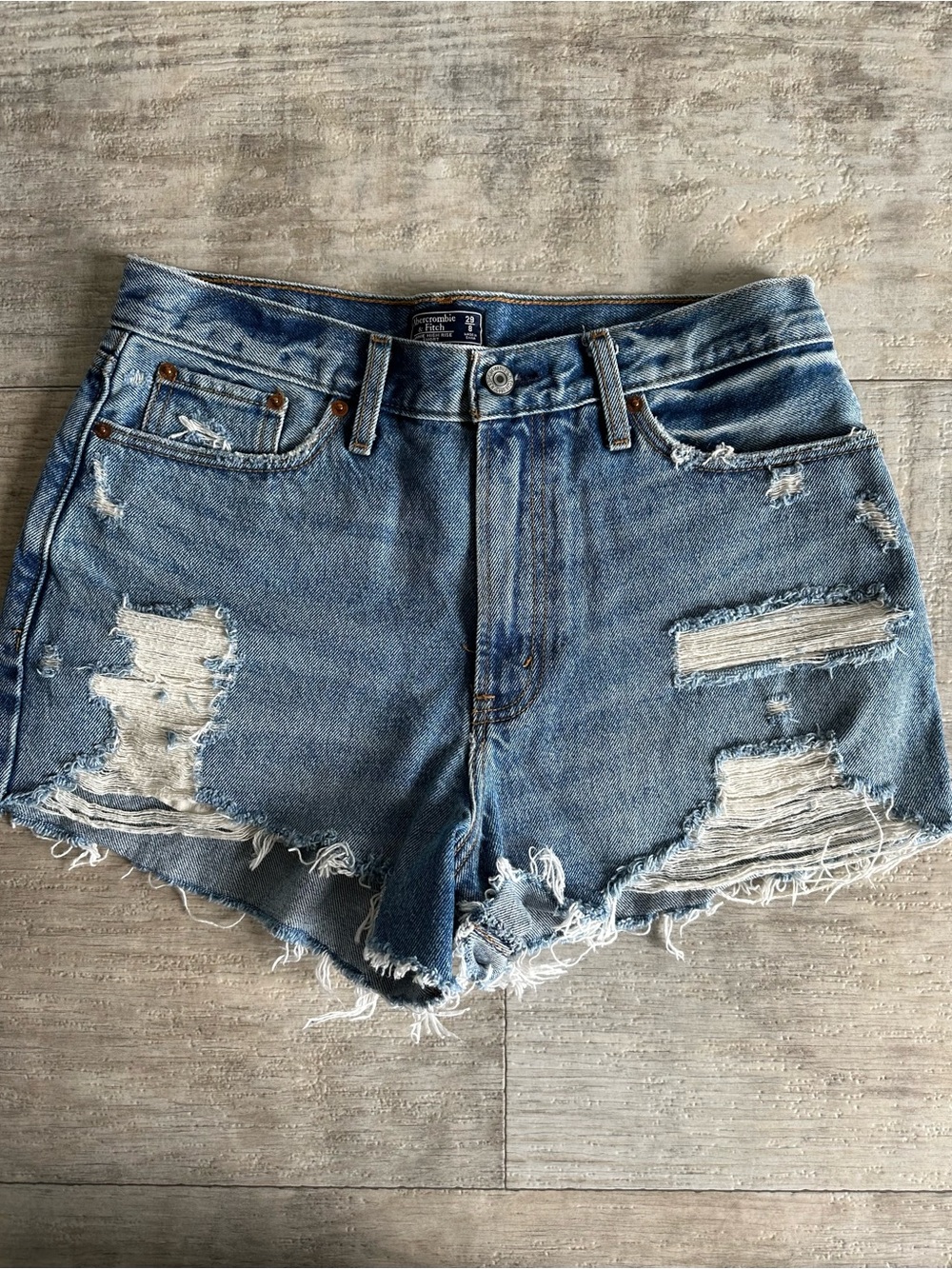 Abercrombie & Fitch Annie Short High Rise Denim Cutoff Size 29 Like New